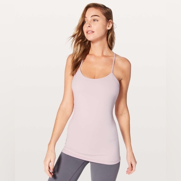 Lululemon Power Pose Tank *Light Support For A/B Cup, Porcelain Pink, Size 8 - Picture 1 of 8